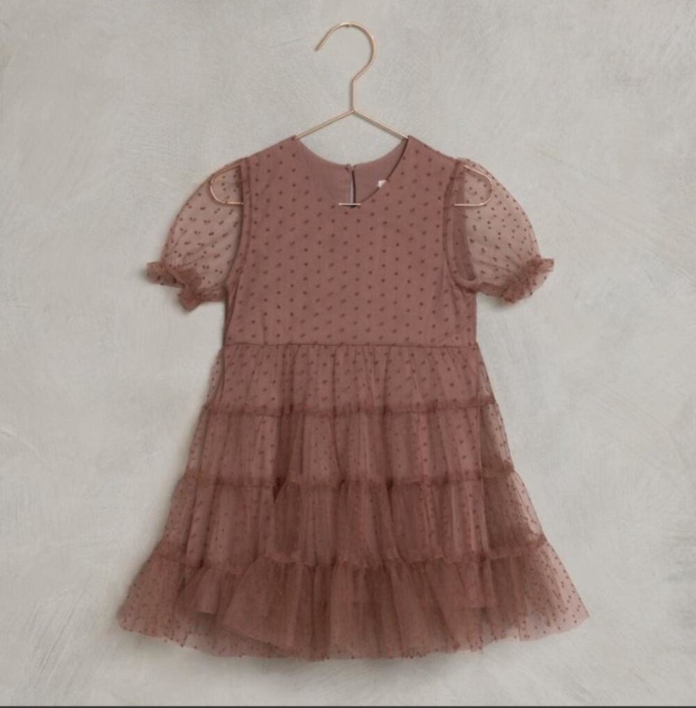 Noralee Dottie Dress (FLAWS - READ DESCRIPTION) | Wine Dot | 4T